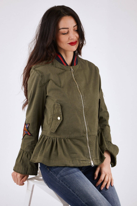 Outlet Veste pour Femme Bazar de Luxe S327 Kaki