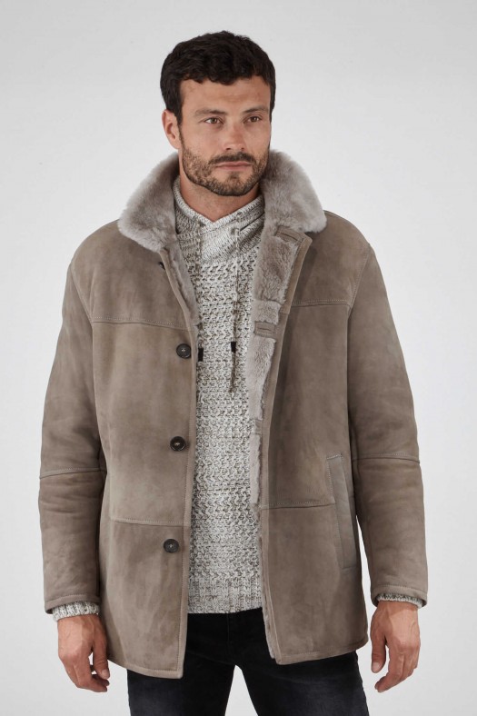 Veste Longue En Peau De Mouton Retournée Pour Homme - Taille 48 - Made In Italy - Neuf Avec Étiquettes