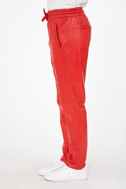 Pantalon En Cuir Retravaillé Vetements AW14 2014 - Taille S, Couleur Noire, Style Jean