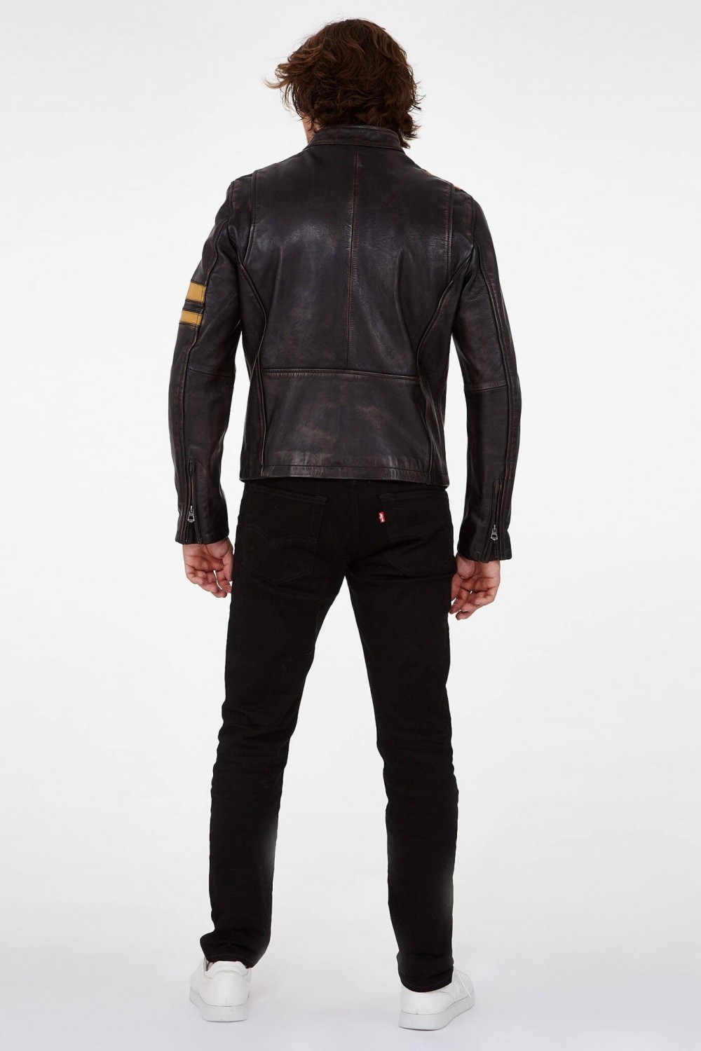Veste En Cuir Noir Pour Homme VAN GRAAF - Taille XL - Occasion En Super état