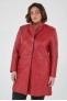 Manteau cuir, 3/4 et peau lainée Cesare Nori CHRISTY Rouge