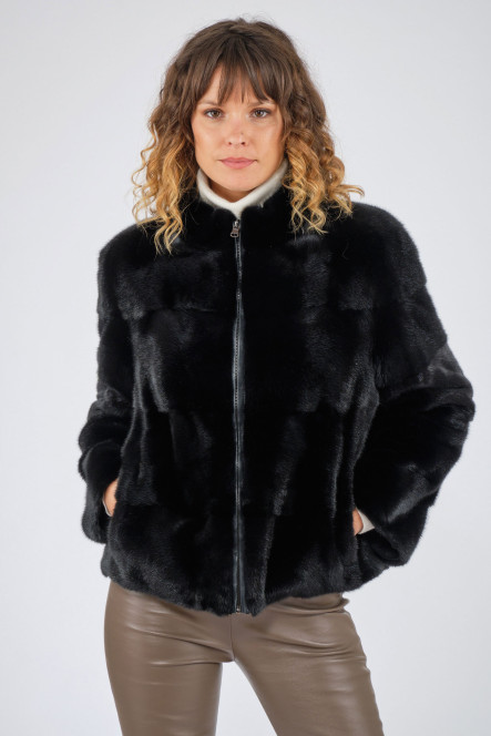 Veste Réversible En Cuir Et Fourrure De Lapin INÈS ET MARÉCHAL - Taille 40/42 - Occasion TBE