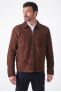 OCTAVE ZIP JACKET SUED marron foncé