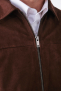 OCTAVE ZIP JACKET SUED marron foncé