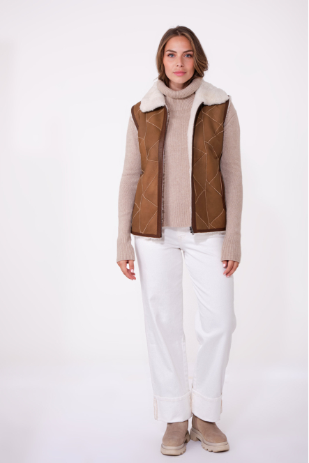 LUCHON camel / ecru