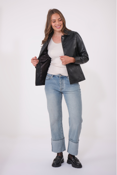 BABETH BASIC LEATHER JACKET