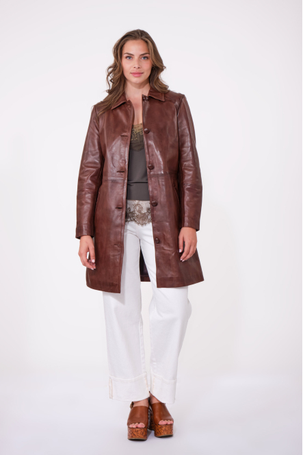 LEONIE BASIC COAT marron