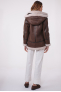 ROXANNE LONG BOMBERS SHEARLING marron foncé