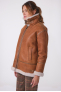 ROXANNE LONG BOMBERS SHEARLING GOLD