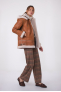 ROXANNE LONG BOMBERS SHEARLING GOLD