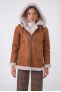 ROXANNE LONG BOMBERS SHEARLING GOLD