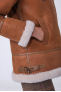 ROXANNE LONG BOMBERS SHEARLING GOLD
