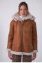 ROXANNE LONG BOMBERS SHEARLING GOLD